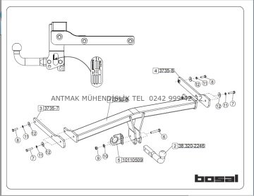 VW TİGUAN 2007-2015  MODEL YILLARI ARASI ORİS ÇEKİ DEMİRİ