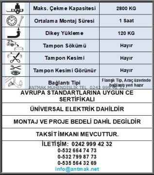 TOYOTA HILUX 2010-2015 MODEL YILI ARASI ÇEKİ DEMİRİ