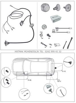 VOLKSWAGEN POLO ( 6C ) 2014-2017 MODEL YILLARI ARASI 13 PİNLİ ORİJİNAL ELEKTRİK TESİSATI