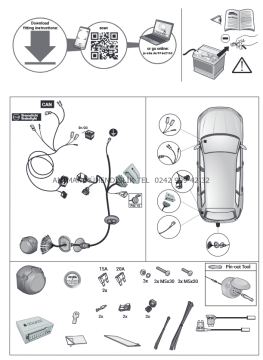 VOLKSWAGEN/AUDI/SEAT/SKODA/FORD UYUMLU 13 PİNLİ ORİJİNAL ELEKTRİK TESİSATI