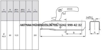 45 MM PROFİLE 1200 KG' LIK RÖMORK KARAVAN KAPLİNİ