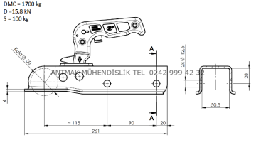 50 MM PROFİLE 1700 KG' LIK RÖMORK KARAVAN KAPLİNİ
