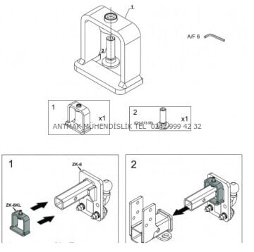 AMERİKAN ÇEKİ DEMİRİ BOŞLUK VE TİTREŞİM ÖNLİYİCİ SABİTLEME KELEPÇESİ (2 İNÇ / 50 MM)