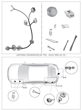 HYUNDAI TUCSON NX4 2024 ÜZERİ 13 PİNLİ ELEKTRİK TESİSATI